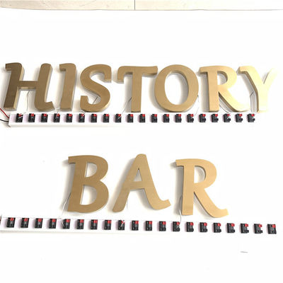 Papan Tanda Restoran HIGHSPAN Stainless Steel Backlit CE ROHS