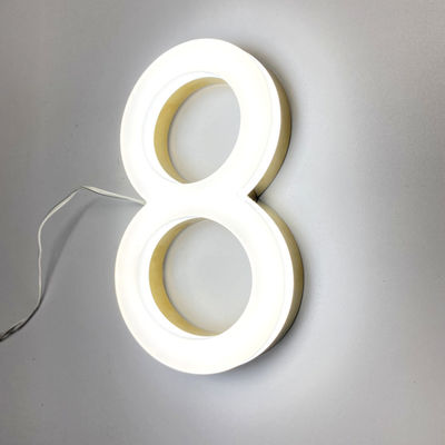 Papan Tanda Depan Akrilik 3D Tahan Angin 50000 Jam Seumur Hidup