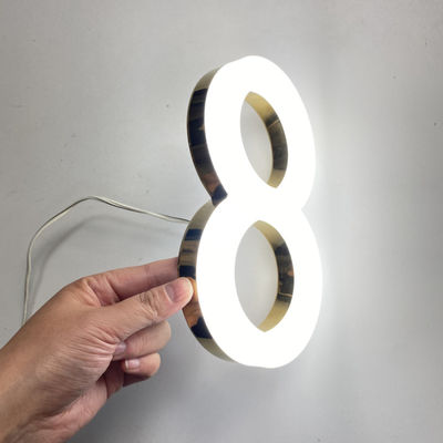 Papan Tanda Depan Akrilik 3D Tahan Angin 50000 Jam Seumur Hidup