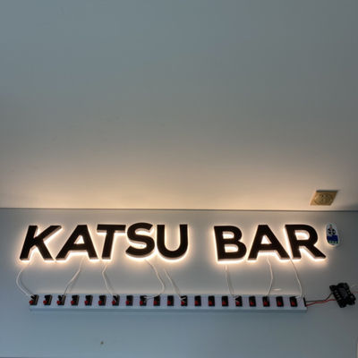 Black Coating 3D Backlit Signage HIGHSPAN Stainless Steel Logo Signs