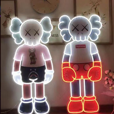 Desain Fashion KAWS Custom Neon Sign Light 175mm 190mm