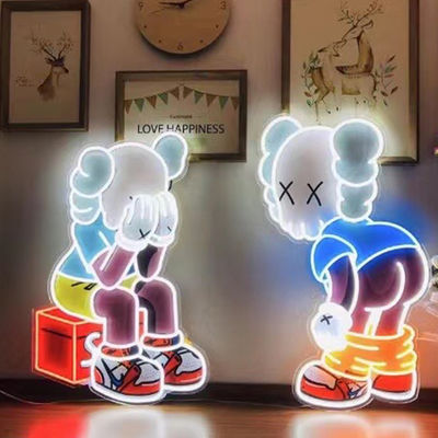 Desain Fashion KAWS Custom Neon Sign Light 175mm 190mm