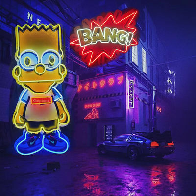Desain Fashion KAWS Custom Neon Sign Light 175mm 190mm