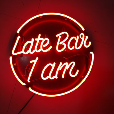 Advertising Bar Custom Neon Sign Light Box Dengan Backboard Wall Mount