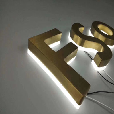 Bangunan RGB Channel Letter Sign Stainless Steel Illuminated