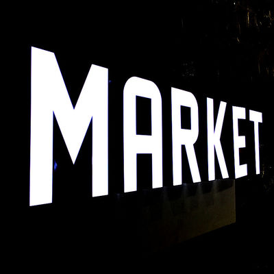 Iklan Led Pasar 3D Illuminated Channel Letter IP67 Tahan Air