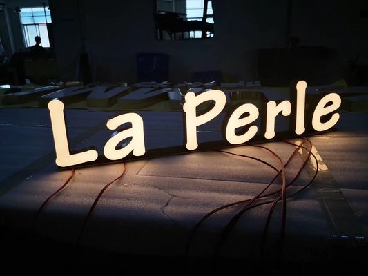 Tanda Surat Saluran Logam Fabrikasi Tanda Kotak Lampu Led 3D