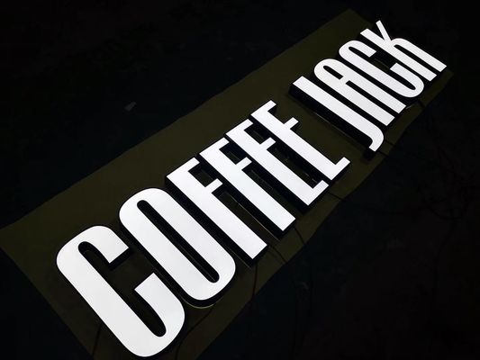 Tanda Surat Saluran Logam Fabrikasi Tanda Kotak Lampu Led 3D