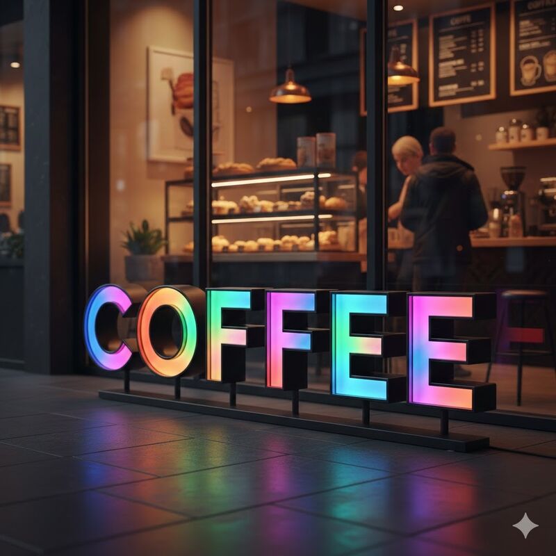 000 Jam Umur LED Channel Letter Sign Type Channel Letter Sign Sempurna untuk solusi iklan ritel dan signage